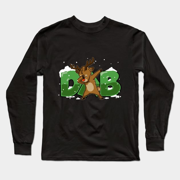 Dab Reindeer Shirt Christmas Dab Rudolph Reindeer TShirt Long Sleeve T-Shirt by vo_maria